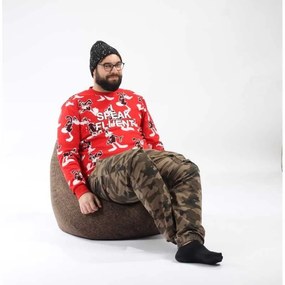 Fotoliu Nirvana Hobbit Pufrelax, Material Textil - Mocha Latte