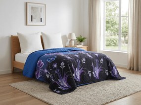 Cuvertura de pat VIOLET BUTTERFLY, albastru inchis Dimensiune: 170 x 210 cm