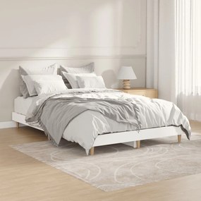 832085 vidaXL Cadru de pat, alb, 120x190 cm, lemn prelucrat