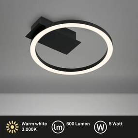 Briloner 3778-015 - Plafonieră LED FRAME LED/5W/230V Ø 20 cm neagră
