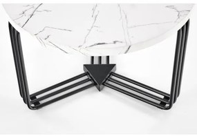 Măsuță de cafea ANTICA 41x55 cm negru/decor marmorat