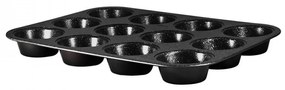 Tava pentru cuptor marmorata 12 briose 36x26 cm Black Silver Collection Berlinger Haus BH 1436
