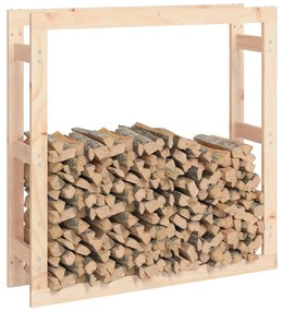 Rastel pentru lemne de foc, 100x25x100 cm, lemn masiv pin Maro, 100 x 25 x 100 cm