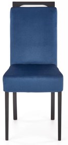 Scaun Clarion 2 velvet albastru/negru Monolith 77