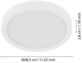 Eglo 901012 - Plafonieră LED cu senzor FUEVA, 17W/230V, diametru 28,5 cm