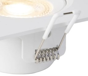 Set de 3 spoturi îngropate albe inclusiv LED reglabil în 3 trepte - Miu