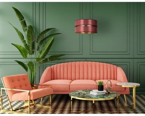 Lustră pe cablu Duolla DUO 1xE27/15W/230V d. 40 cm roșu-burgund/auriu