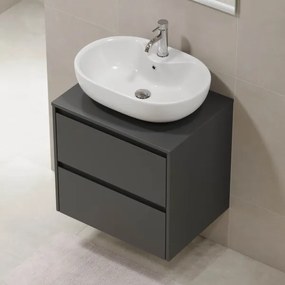 Dulap de baie TRONDHEIM pentru lavoar 60 cm, antracit