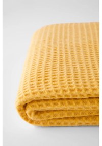 Pled Euromat Waffel Yellow, 140 x 180 cm, galben