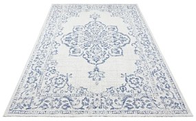 Covor de exterior NORTHRUGS Tilos, 160 x 230 cm, albastru - crem