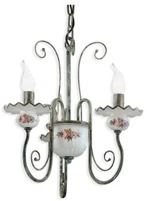 Candelabru clasic cu 3 brate realizat manual din ceramica SANREMO