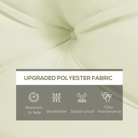 Outsunny Set 2 Perne de Grădină pentru Ședere și Spate cu Umplutură Groasă, Perne de Exterior din Poliester pentru Canapele și Paleți, Crem | Aosom Romania