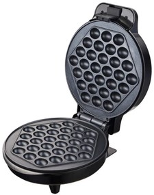 Aparat de facut vafe Bubble Waffle Rosberg R51442H, 1000W, Placi antiaderente, Negru