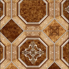 Covorul PVC linoleum  Lidia, Latimi 1.5 m, 2 m, Maro, Suport Pasla