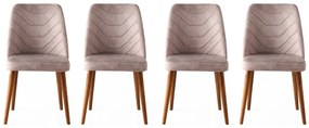 Set de scaune de sufragerie Dallas Pink, 4 buc.