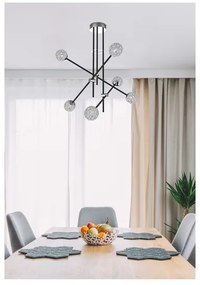 Lustră pe tijă PAKSOS 6xG9/5W/230V neagră