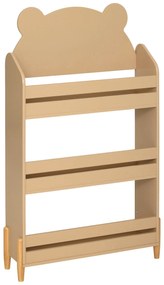 Bibliotecă pentru copii FJELLA, 61,5 x 18,5 x 100 cm, ursuleț