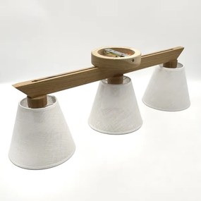 Lustră aplicată Brilagi ANTHONY 3xE14/40W/230V stejar/alb