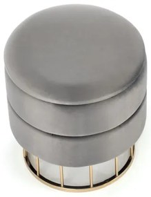 Taburet MINTY d. 37 cm gri/auriu