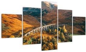 Tablou cu pod în valea din Scoția (125x70 cm), în 40 de alte dimensiuni noi