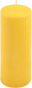 Set de lumânări tip pilon, 20 cm, Ø 7,5 cm, galben, 2 buc