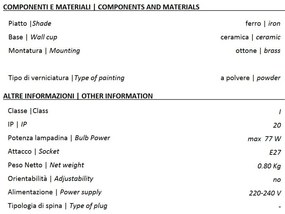 Aplica de perete design clasic realizata manual POTENZA