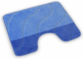Covoraș pentru WC Kvalitex Valuri albastru, 60 x 50 cm