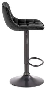 Scaun de bar H95 velvet negru