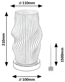 Lampa de masa stil decorativ Tiana