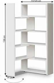 Etajeră, albă, KLOE II