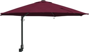 vidaXL Parasol de Grădină Manual Roșu Bordeaux 248 x 248 x 148 cm