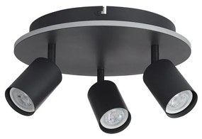 Plafoniera cu 3 spoturi metal negru San Diego