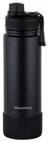 Sticlă termică Klausberg KB 7637, 720 ml, pereți dubli, oțel, negru
