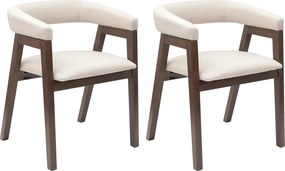 vidaXL Scaune de dining 2 pcs Maro deschis 54 x 57 x 73 cm