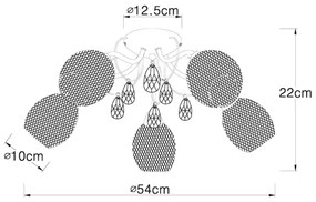 Globo 56689-5 - Plafoniera 5xE14/40W/230V