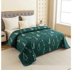 Cuvertura de pat cu model CHRISTMAS DRIFT, verde Dimensiune: 220 x 240 cm