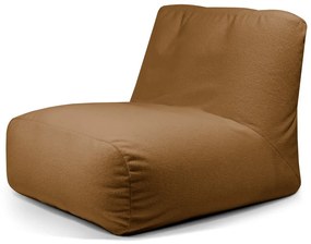 Fotoliu bean bag maro cu tapițerie din țesătură bouclé Tube 100 – SLOWDOWN