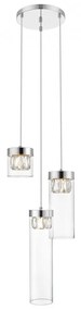 Lustra suspendata design modern 31cm GEM 3 crom
