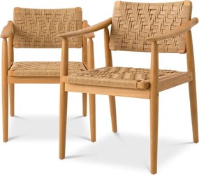 Set de 2 scaune pentru exterior, design LUX, Coral Bay
