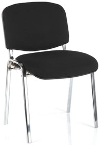 Scaun conferinta Viva N, picioare cromate, negru