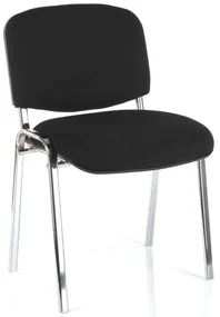 Scaun conferinta Viva N, picioare cromate, negru