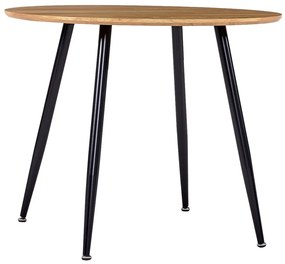 248300 vidaXL Masă de bucătărie, stejar și negru, 90 x 73,5 cm, MDF