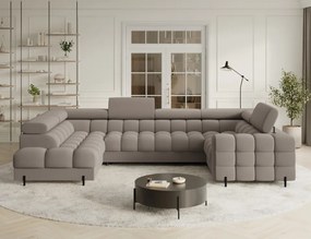 Colțar extensibil, cu spatiu pentru depozitare, 346x205x93 cm, Fectory LT, Eltap (Culoare: Bej / Baffix 20)