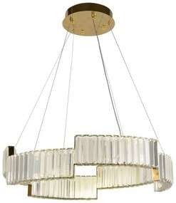 Lustră LED dimabilă pe cablu LED/40W/230V 3000-6500K auriu + telecomandă