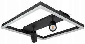 Plafonieră LED 38W/230V + 2x GU10/30W, neagră