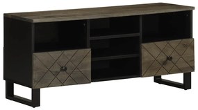 vidaXL Comodă TV, negru, 100x33x46 cm, lemn masiv de mango