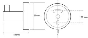 Cârlig Sapho XR205W X-Round White, alb