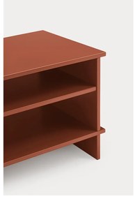 Noptieră cărămizie cu rafturi Inari – Teulat
