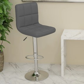 334224 vidaXL Scaun de bar, gri, piele ecologică