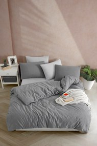 Lenjerie de pat dubla, L'essentiel Maison, Yarn Dyed, Antracit